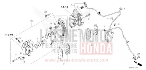 FRONT BRAKE CALIPER CB500XAR de 2024